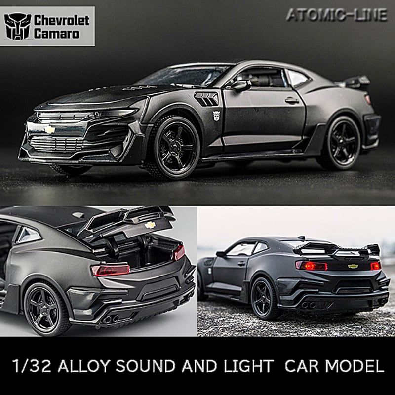 シボレー CAMARO カマロ 1/32 ミニカー 全5色 ライト点灯 エンジン