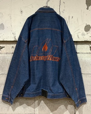 【Caka otto】 “JOHNNY BLAZE” Logo Embroidery Vintage Loose Denim Jacket