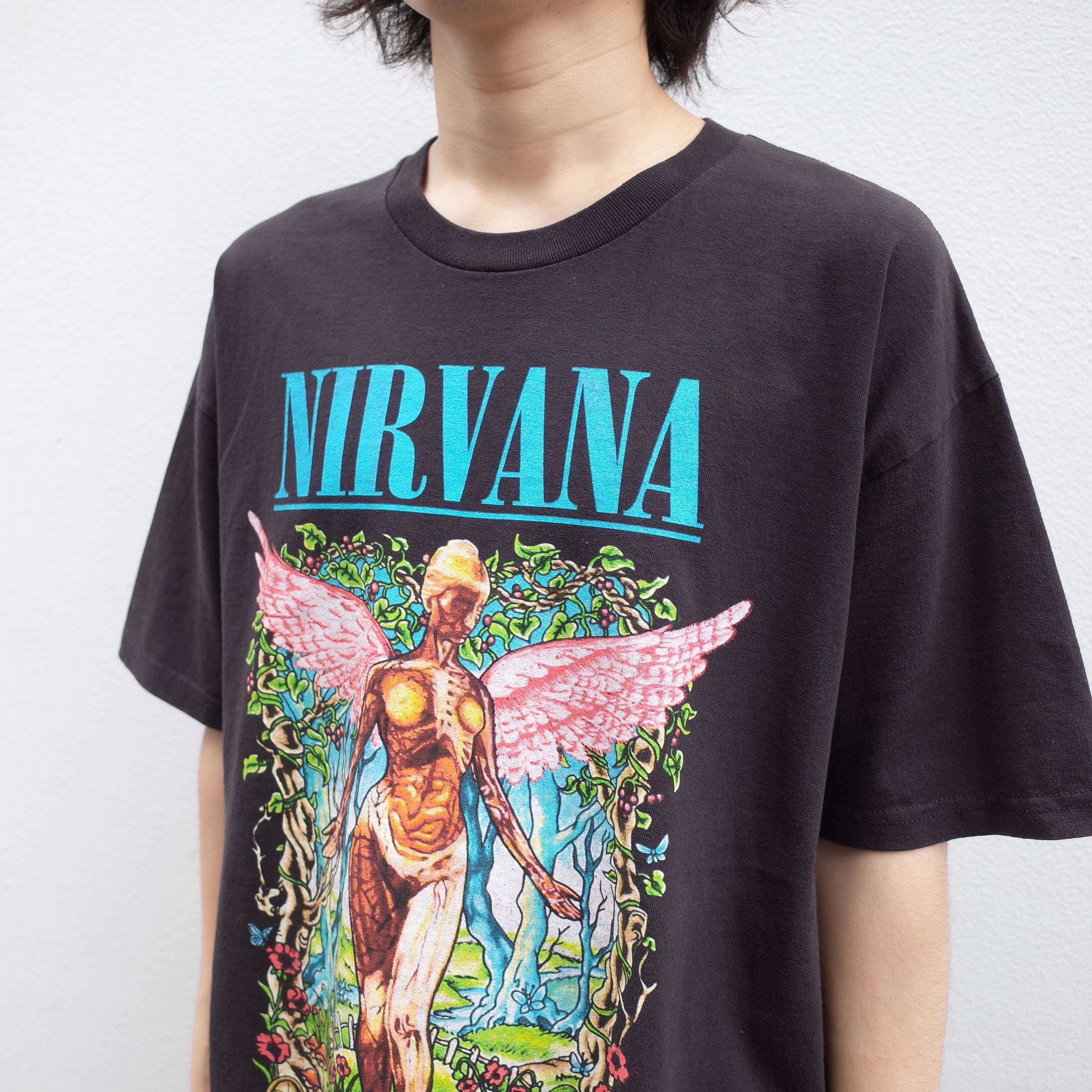 ”NIRVANA”『IN UTERO』 Front Printed Rock T-shirt s/s | lansdowne  vintage&archive store powered by BASE