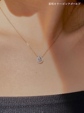 Drop zirconia necklace