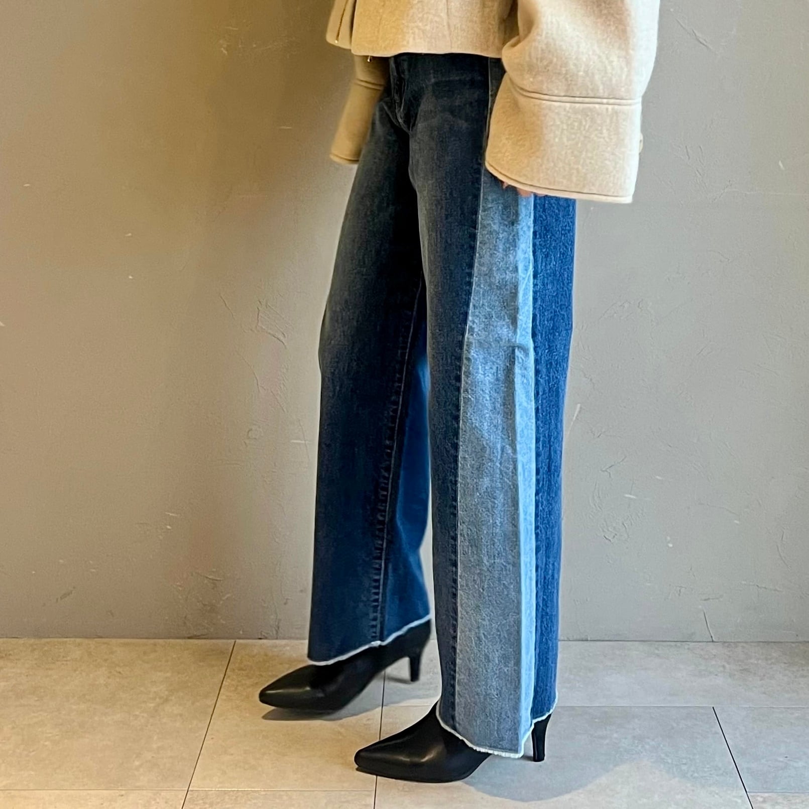 【 ANTGAUGE 】バイカラージーンズ