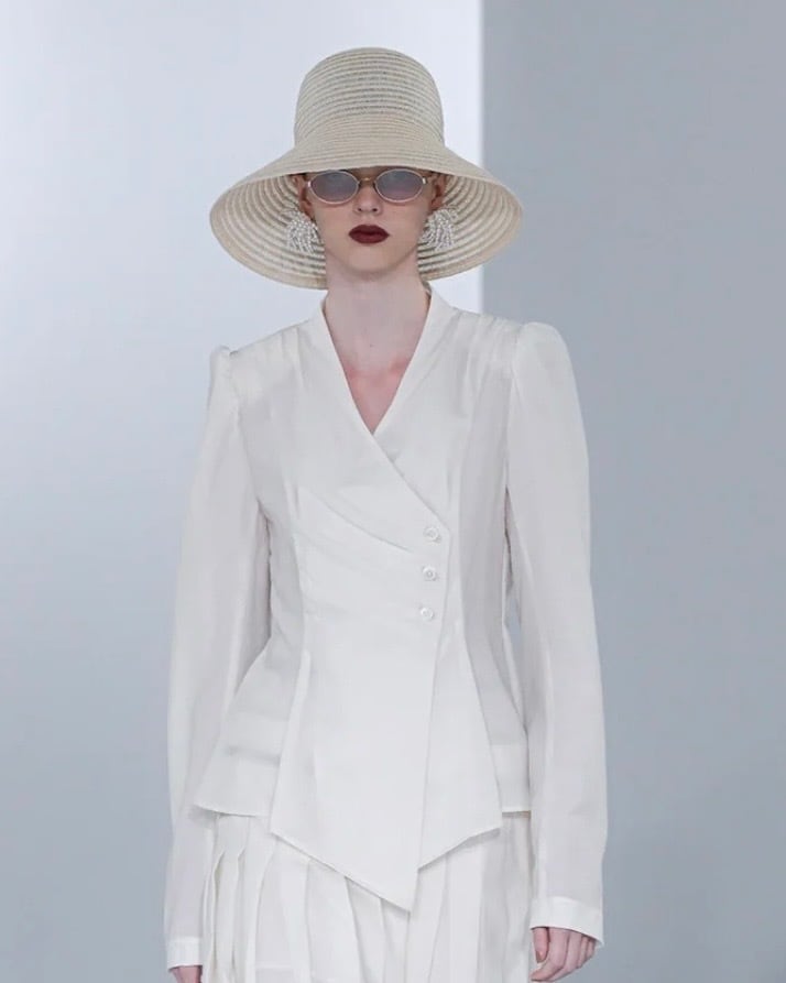 FETICO / STRAW HAT WITH LACE RIBBON | LA VILLA ROUGE