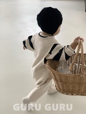 韓国子供服 / 26Autumn / 〖取寄〗guruguru / ザル ボディスーツ / ベビー服 *1号~3号*