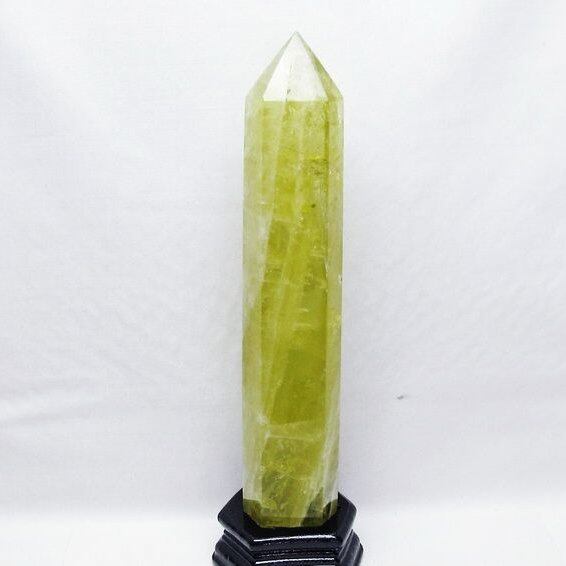 1.2Kg シトリン 六角柱 シトリンクォーツ ポイント 台座付属 一点物 152-4172