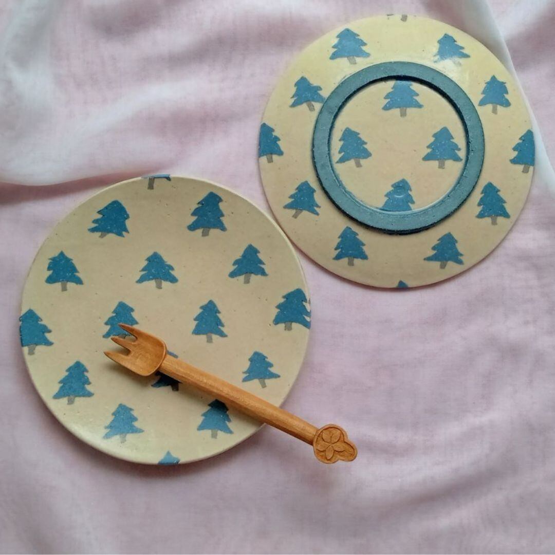 ツリー5寸皿 田中ちあき