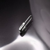 GOTHIC CROSS ENGRAVED SAFETY PIN EARRING with BLACK DIAMOND  / ゴシッククロスセーフティピン・ブラックダイヤモンドピアス