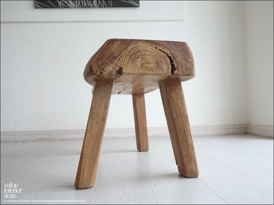 オールドチーク 1人掛けベンチ B　スツール チェア 椅子 プリミティブ 古道具 オールドチーク 1人掛けベンチ Bスツール チェア 椅子 プリミティブ 古道具