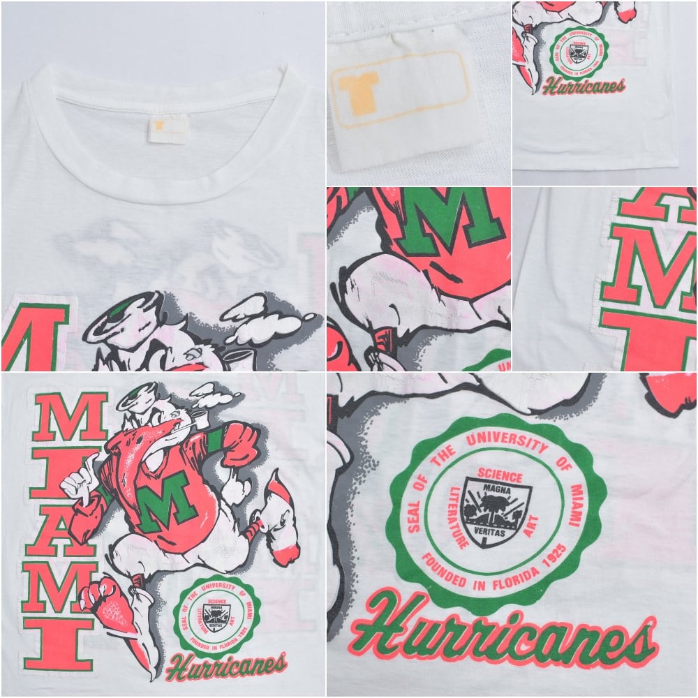 90s University of Miami マイアミ大学 ハリケーンズ Tシャツ