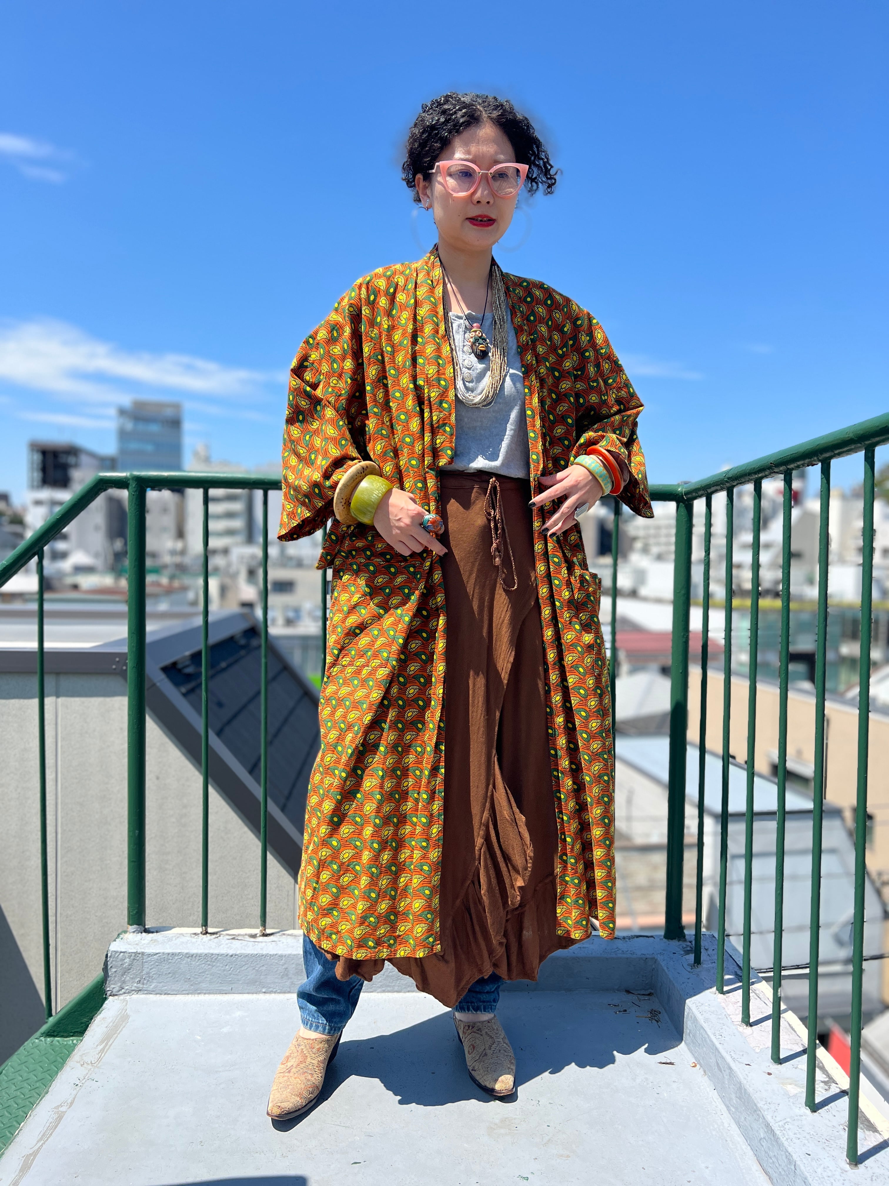 Vintage African cotton long gown