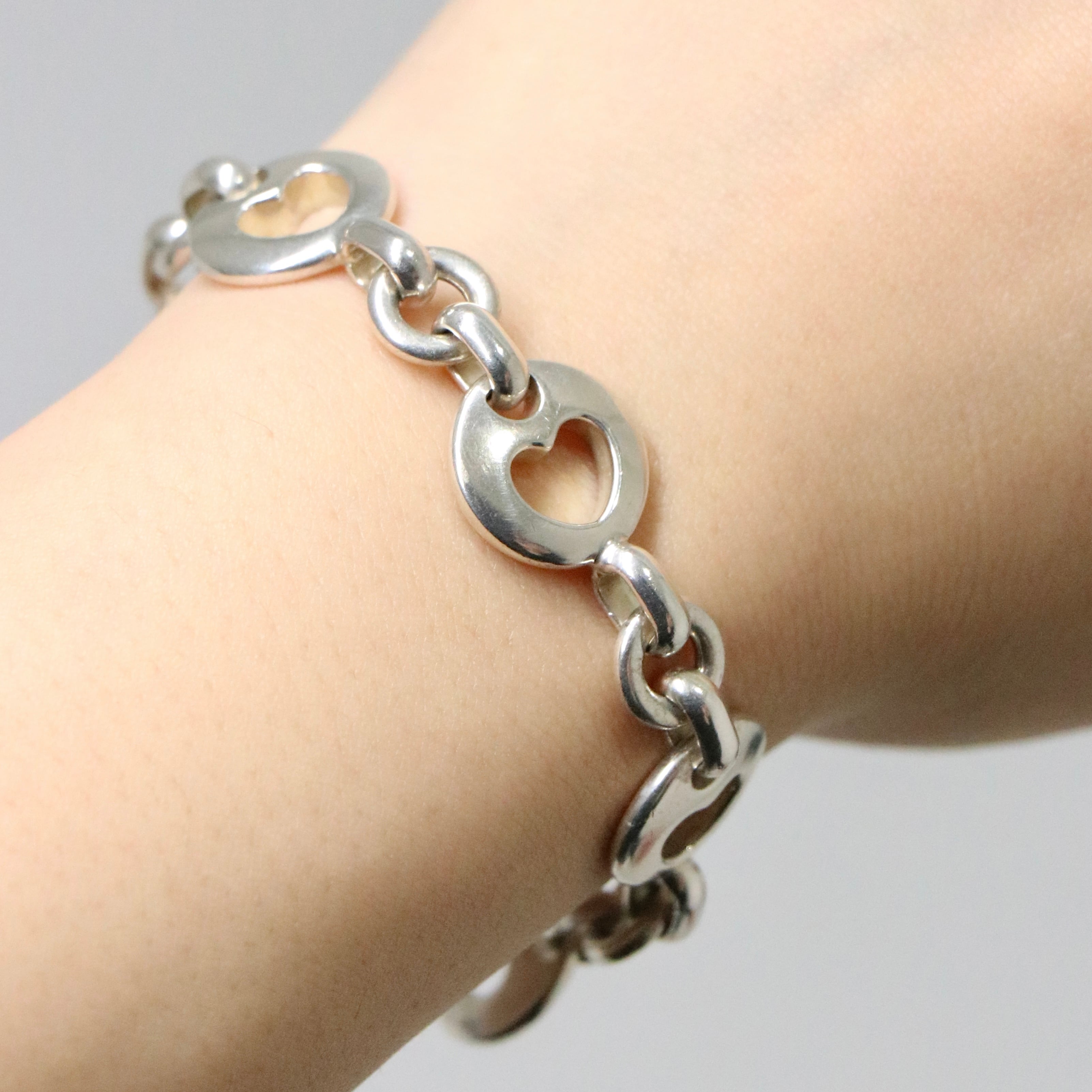 Tiffany&Co. ピアスド ハート ブレスレット シルバー925 ティファニー 