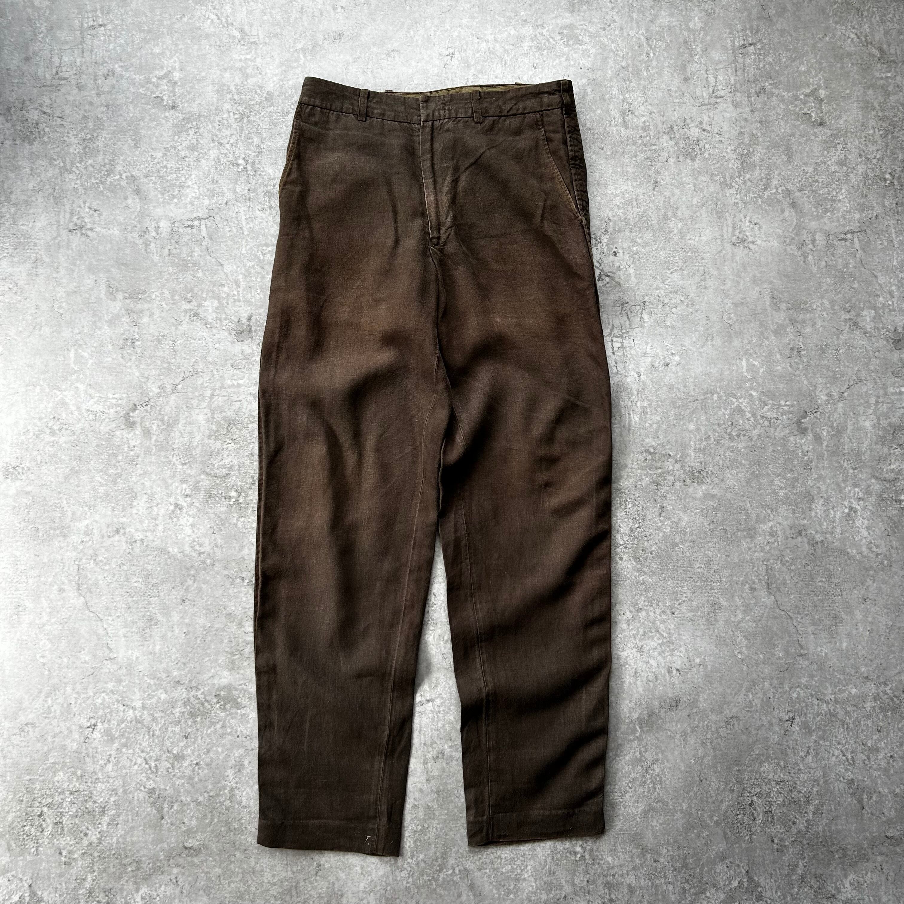 70s john weitz ヴィンテージスラックス ブラウンベージュ カスリ