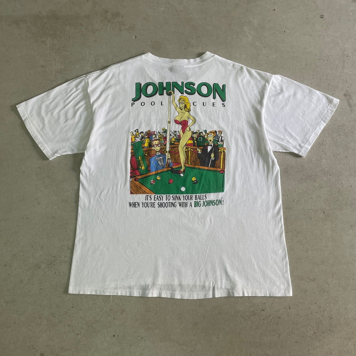 90年代 USA製 BIG JOHNSON エロ バックプリントTシャツ メンズXL 古着 