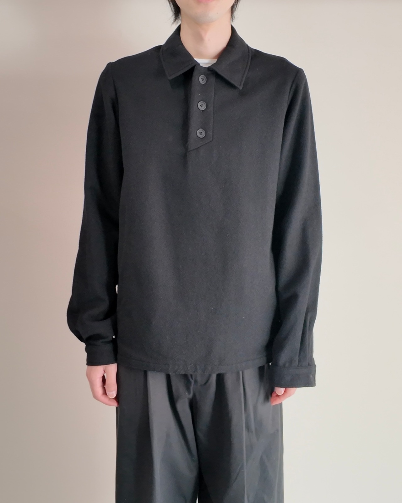 【A.P.C】fleece pull over polo top