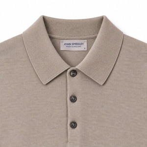 ★定価39,900円・新品未使用★ジョンスメドレー CISIS シーアイシス メリノ×シーアイランド ニットポロシャツ ライトトープ　サイズS, M