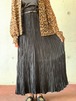 Vintage Black Rayon Tiered Skirt Made In Texas