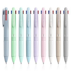 【在庫処分】Four Candies 4色ボールペン 9本セット 1.0mm マルチカラーボールペン 太字 速乾インク ナースペン なめらかな書き心地 握りやすいグリップ マカロンカラー オフィス・学校用品 学生向けギフト
