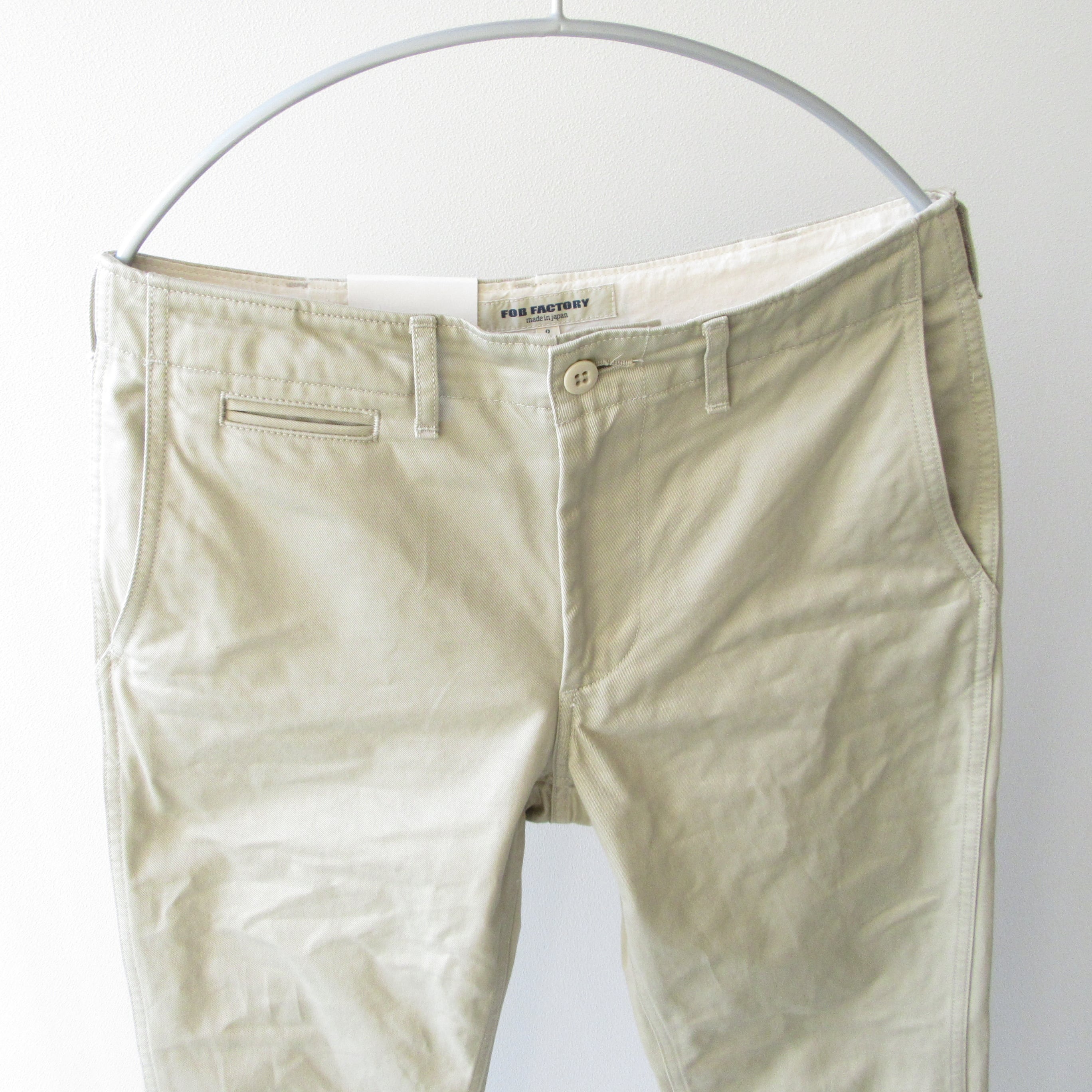 FOR FACTORY ナローU.Sトラウザー ベージュ FOB FACTORY ナロー U.S トラウザーズ ベージュ | セレクトショップen