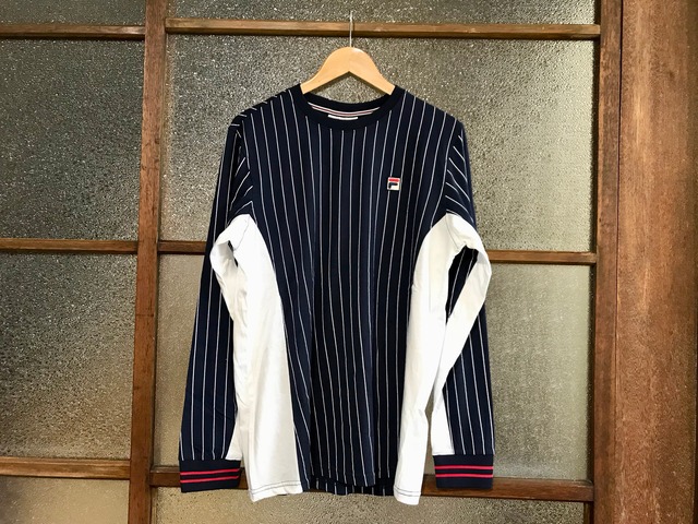 FILA HERITAGE L/S TEE (NAVY/WHITE)