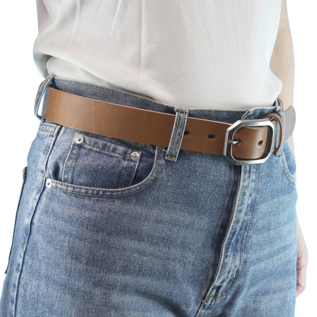 【栃木レザー クラシコ】本革ベルト 35mm幅　シールドバックル ベルト｜日本製｜LOCAL WORKS