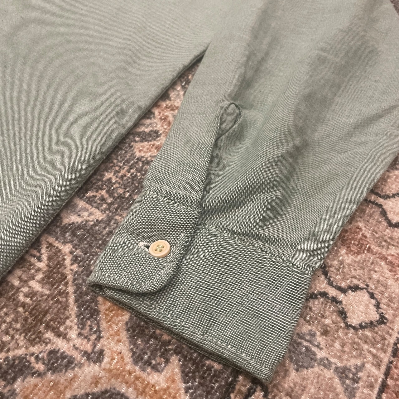 90s / USA製 / green chambray shirts