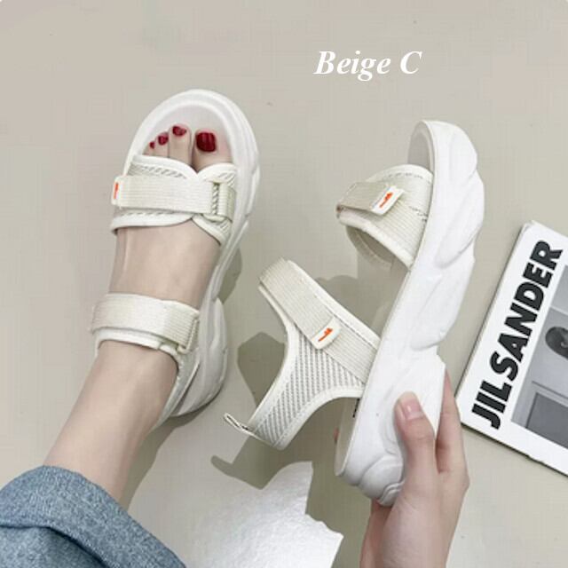 22.5～23cm♡大人可愛いサンダル サンダル レディース シューズ 靴 厚底 おしゃれ かっこいい かわいい シンプル スポーティ バリエーション豊富 ブラック⁄ベージュ  22.5cm⁄23cm⁄23.5cm⁄24cm⁄24.5cm⁄25cm | favoriteselect powered by BASE