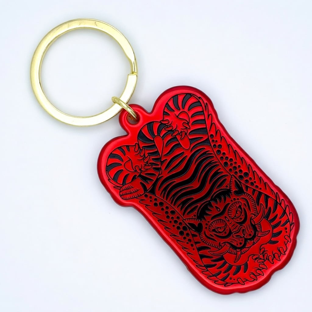 THE GENRAL STORE TIBETAN TIGER KEYCHAIN チベタンタイガー チベッタンタイガー キーホルダー:TTK-002RD