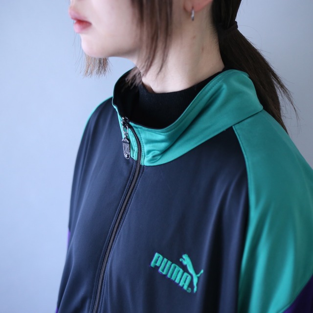 "PUMA" poison color switching design loose silhouette track jacket