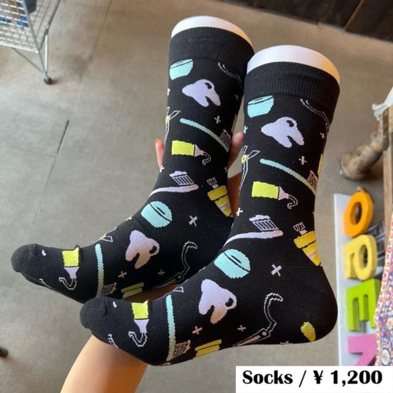 TOPANGA SOCKS Men's　Dentist　靴下　メンズソックス　歯医者　歯　足元ファッション　プチギフト