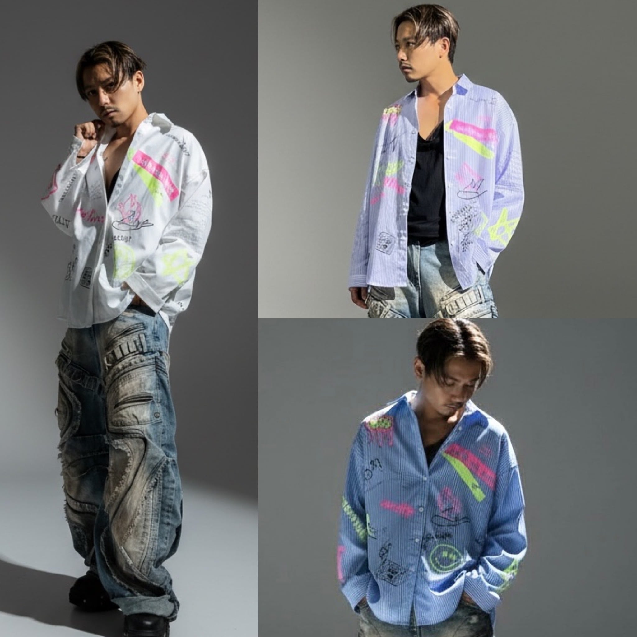 シャツ | 韓国系ユニセックスTHICC サブカル系PSYNYXX