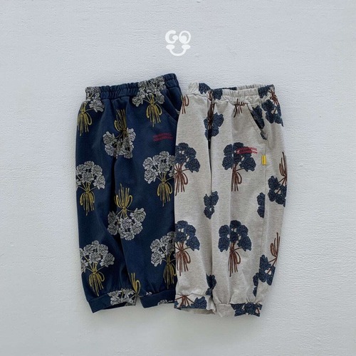 【送料無料・予約　2024 summer】mom：bouquet pants〔花束パンツ〕　go.u