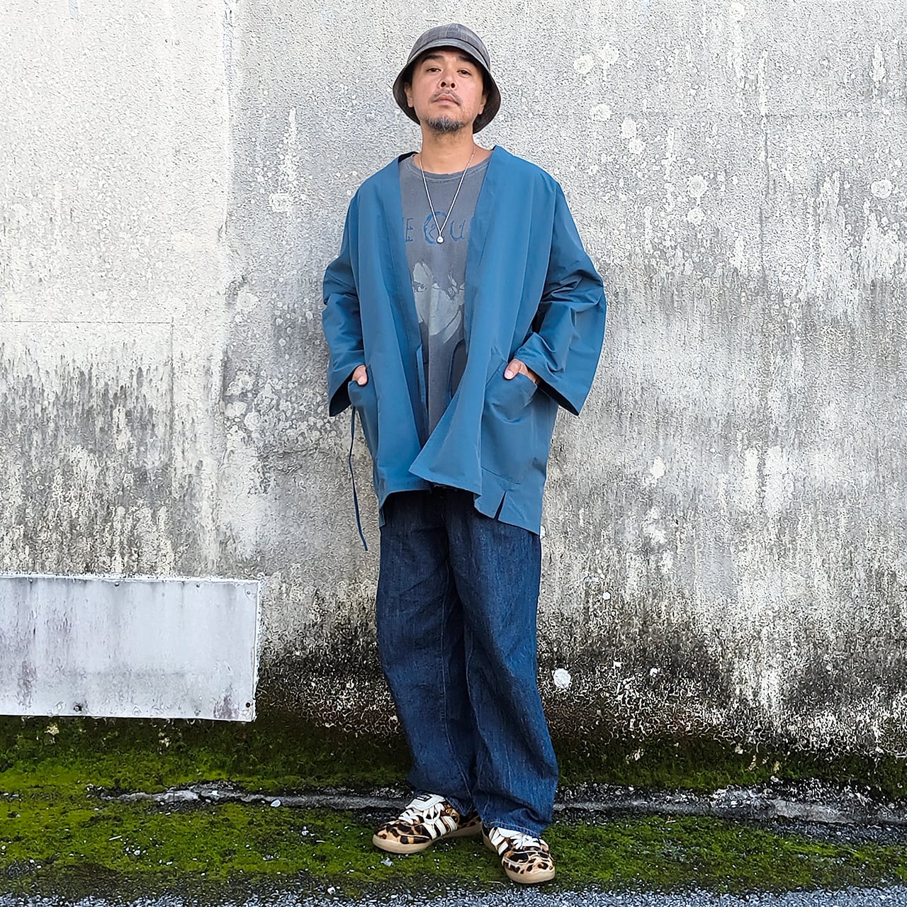 THE SAME A INDIGO 】 作務衣 グランジ60/40クロス ロクヨンクロス