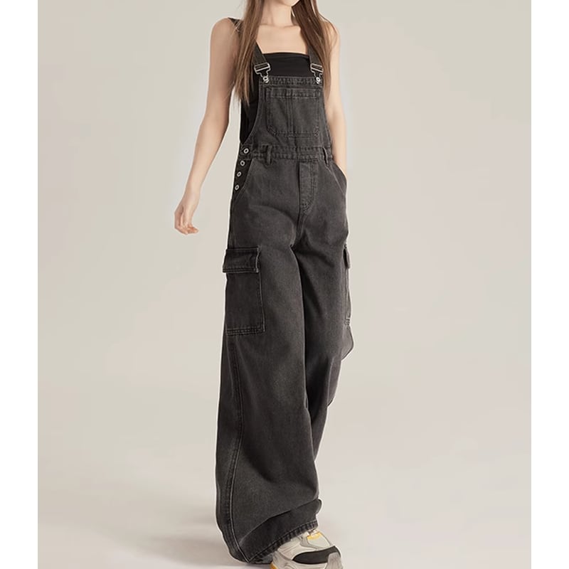 baggy pants denim salopette la1469