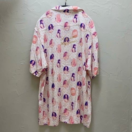 SUPREME × HYSTERIC GLAMOUR シュプリーム ヒステリックグラマー Blurred Girls Rayon S/S Shirt  M ホワイト総柄　【代官山05】 | ブランド古着Brooch powered by BASE