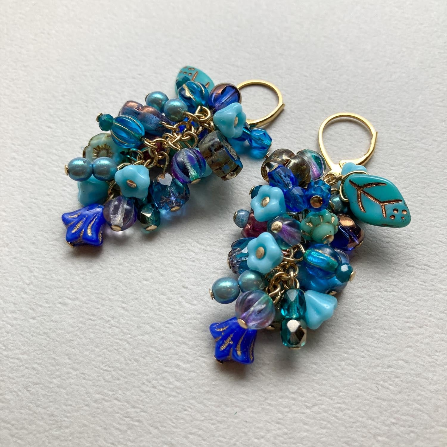 Chii チェコビーズのぶどうピアス（イヤリング可） | Dua-アクセサリー