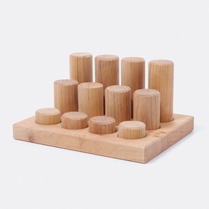GRIMMS STACKING GAME SMALL NATURAL ROLLERS