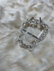 roundabout / Silver Cross-Over Bracelet