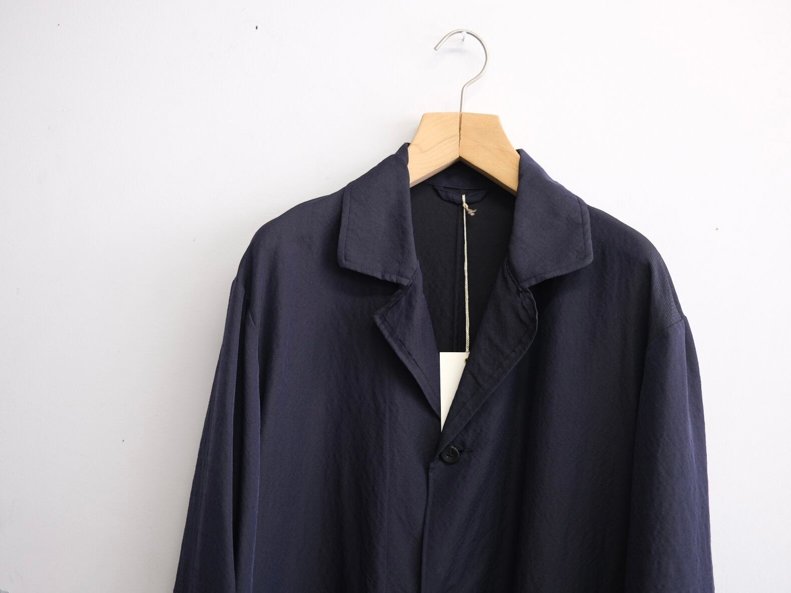 ULTERIOR” WASHED WOOL SILK TWILL JKT FRENCH NAVY” | Lapel online store