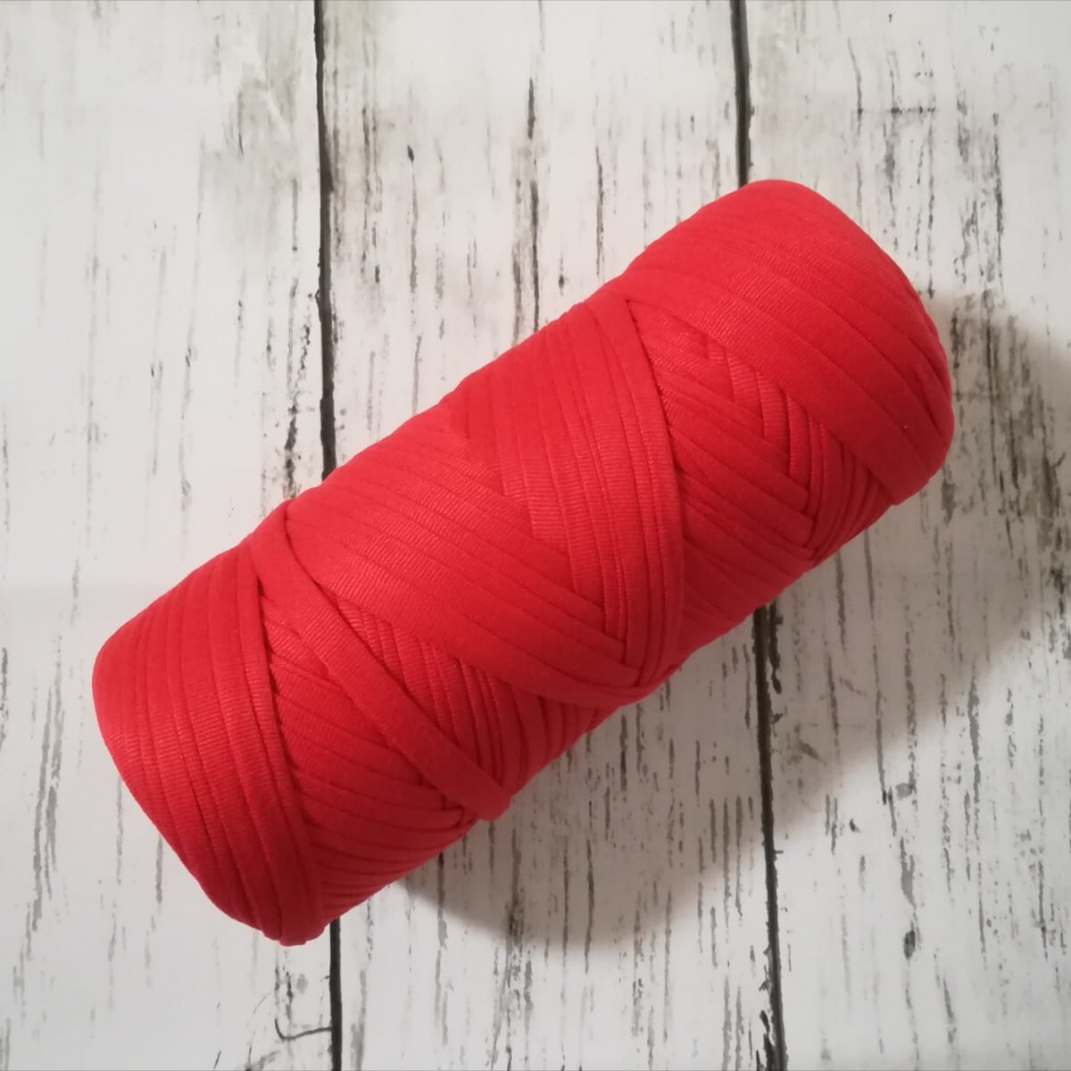 レッド 赤色 1玉 200g・50m Tシャツヤーン | T-SHIRT YARN MANIA ~T