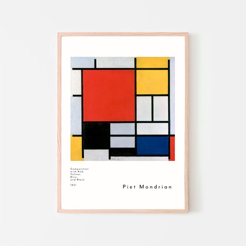 モンドリアン Composition with Red, Yellow, Blue, and Black