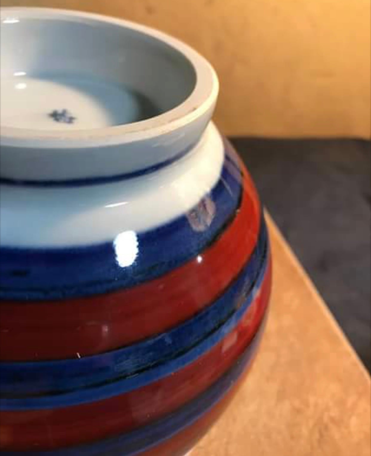 藍地硝子四方菓子鉢 良樹作 藍地硝子四方菓子鉢 良樹作