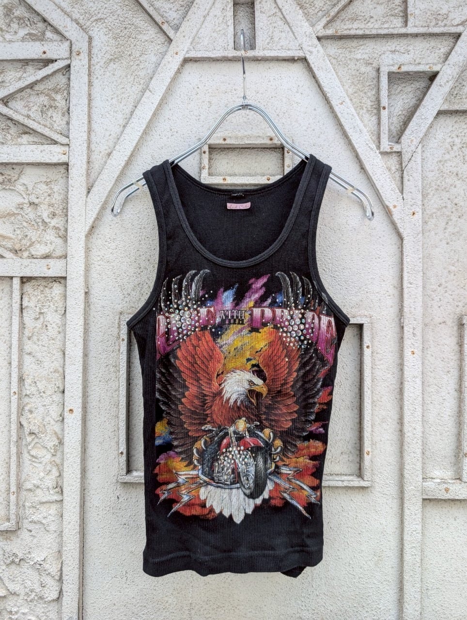 "Y2K" rhinestone design tank top