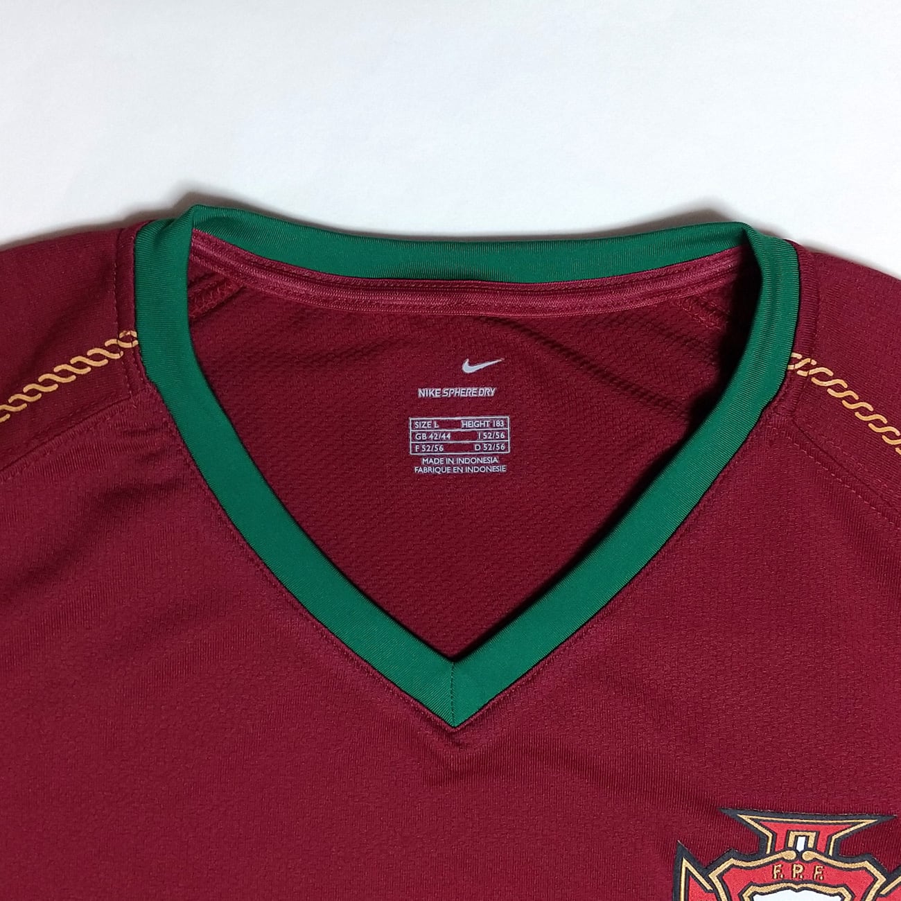 ポルトガル代表 2006 Nike ホーム半袖 ユニフォーム #7 FIGO フィーゴ（インポートL） | Qoly × LFB Vintage