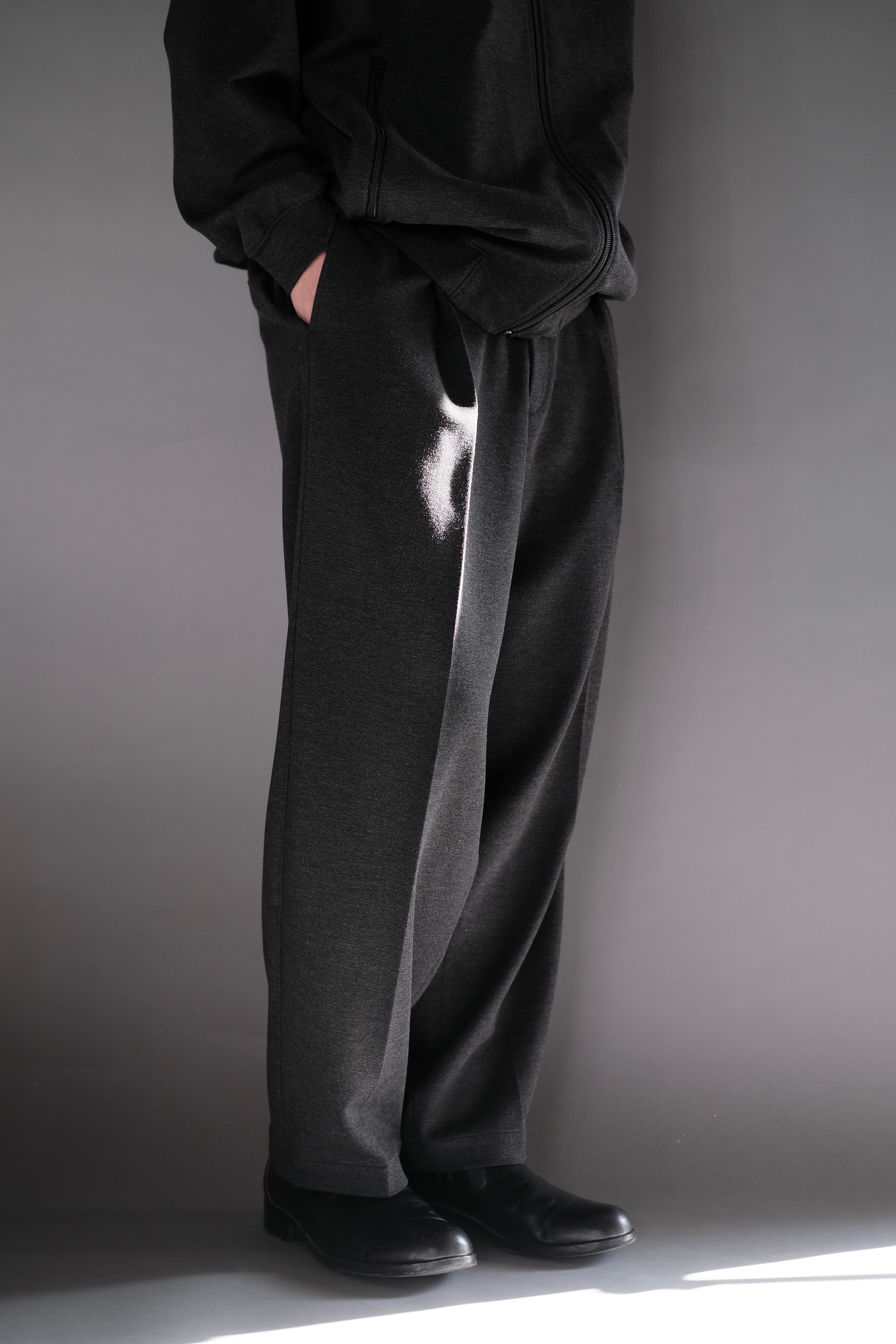 Graphpaper / SIDOGRAS Melange Ponte Wide Tapered Slacks | LIVING