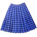 青チェックスカート