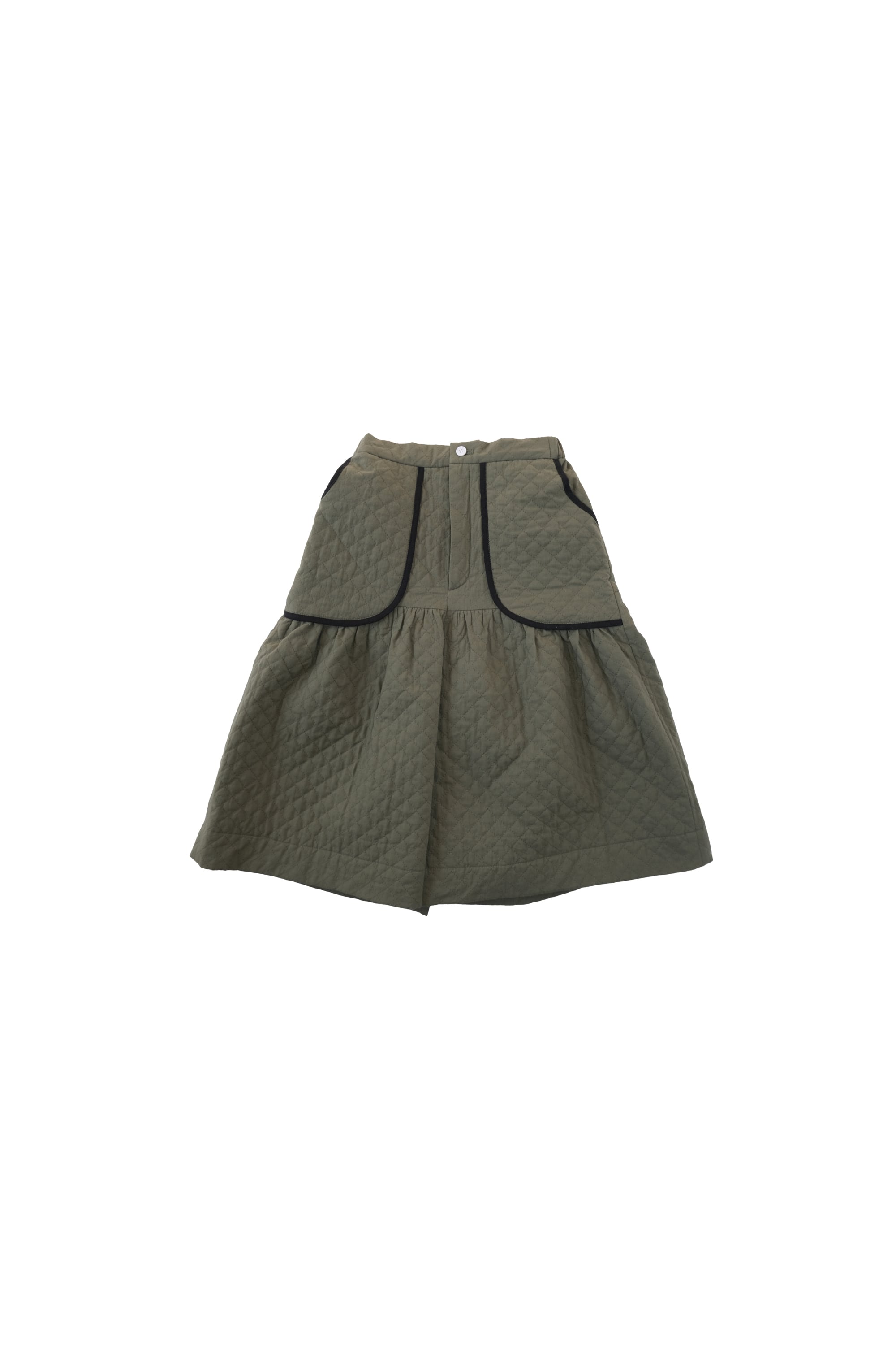 【26AW】folkmade(フォークメイド)Quilted Harf Pants OLIVE GREEN(M/L)パンツ キルティング ハーフパンツ