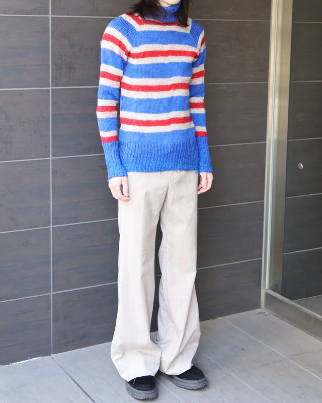 Turtleneck striped knit