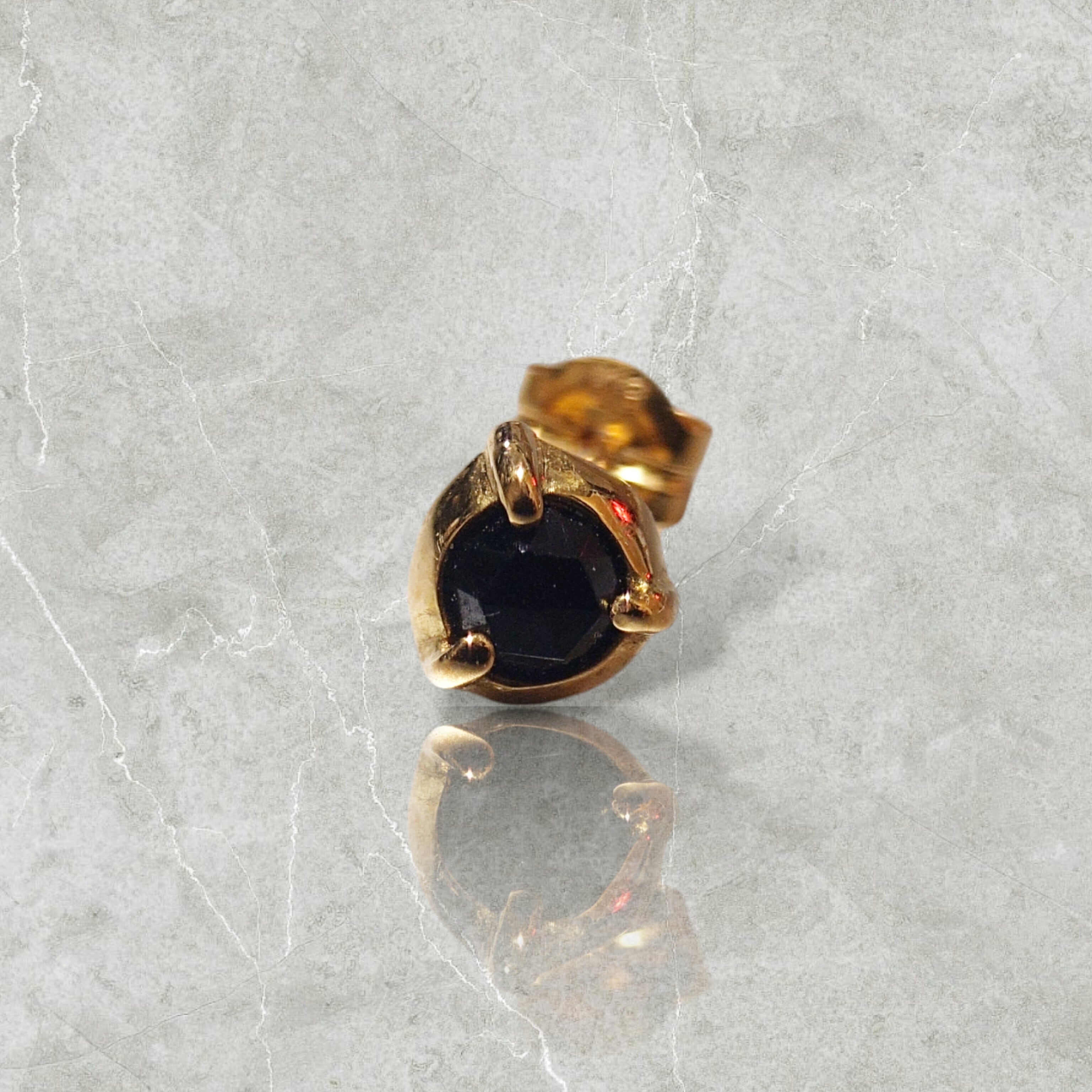THEFT K18 GOLD BLACK DIAMOND Earrings(pierce) 18金イエローゴールド