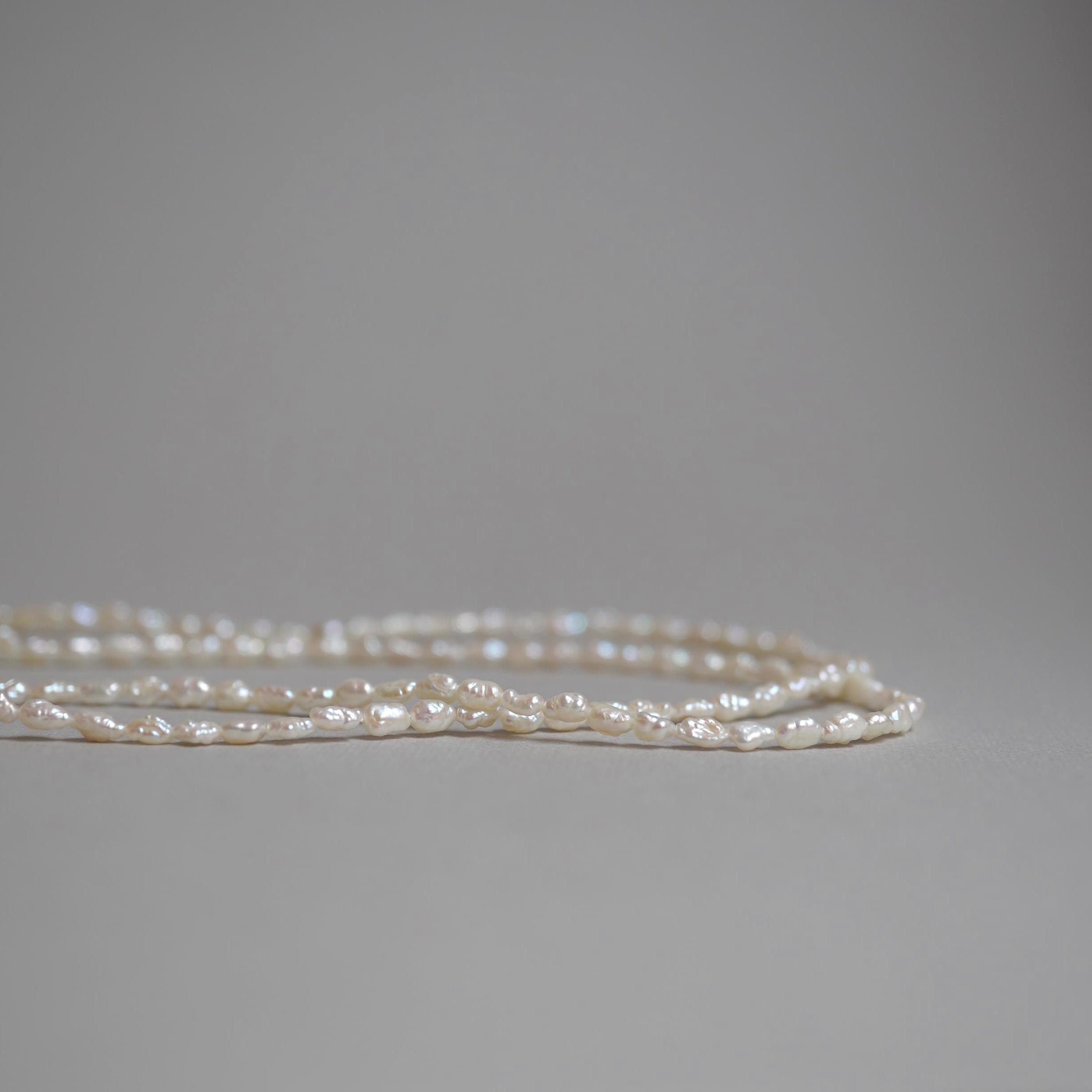 14kgf リンクルケシパールロングネックレス