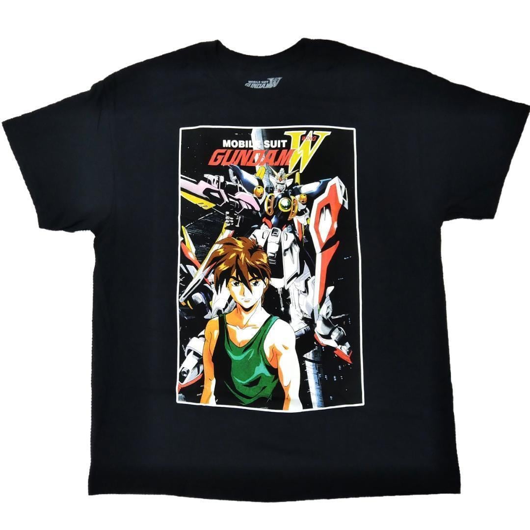 ガンダムW Tシャツ 大きいLサイズ 黒 アニメT ガンダムウィング 新品