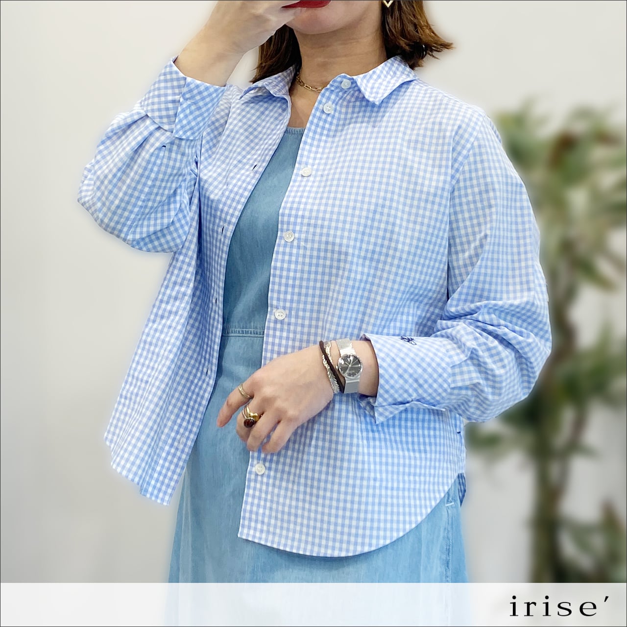 irise(イリゼ) チェックコットンシャツブラウス t9005 30